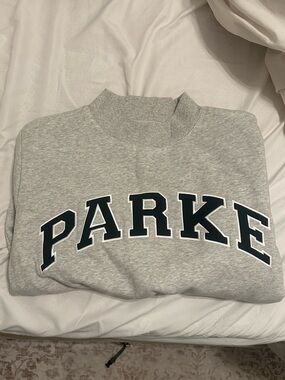 Parke Gray Crewneck Sweatshirt with Black Lettering